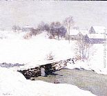 Willard Leroy Metcalf The White Mantle painting